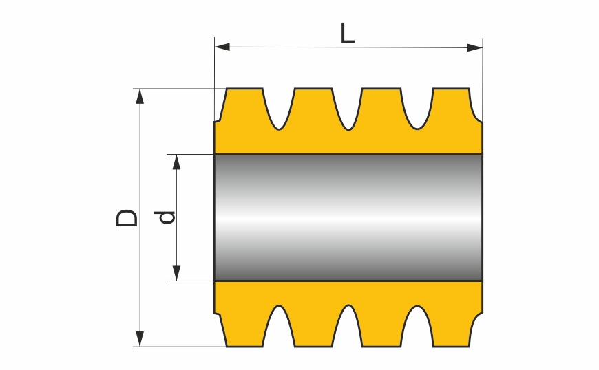 Elastic rubber bushings for elastic sleeve-finger couplings (GOST 21424-75)