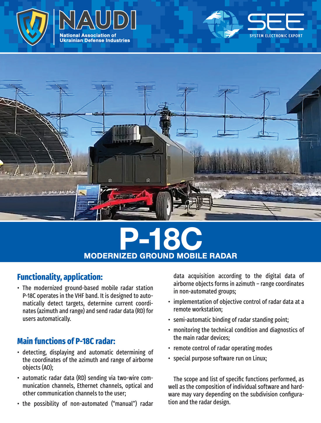 P-18C MODERNIZED GROUND MOBILE RADAR